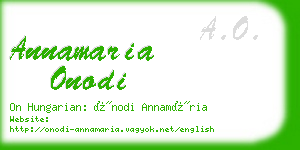 annamaria onodi business card